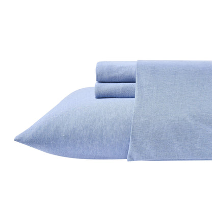 Kathy Ireland 4 Piece Heathered Jersey Knit Cotton Sheet Set