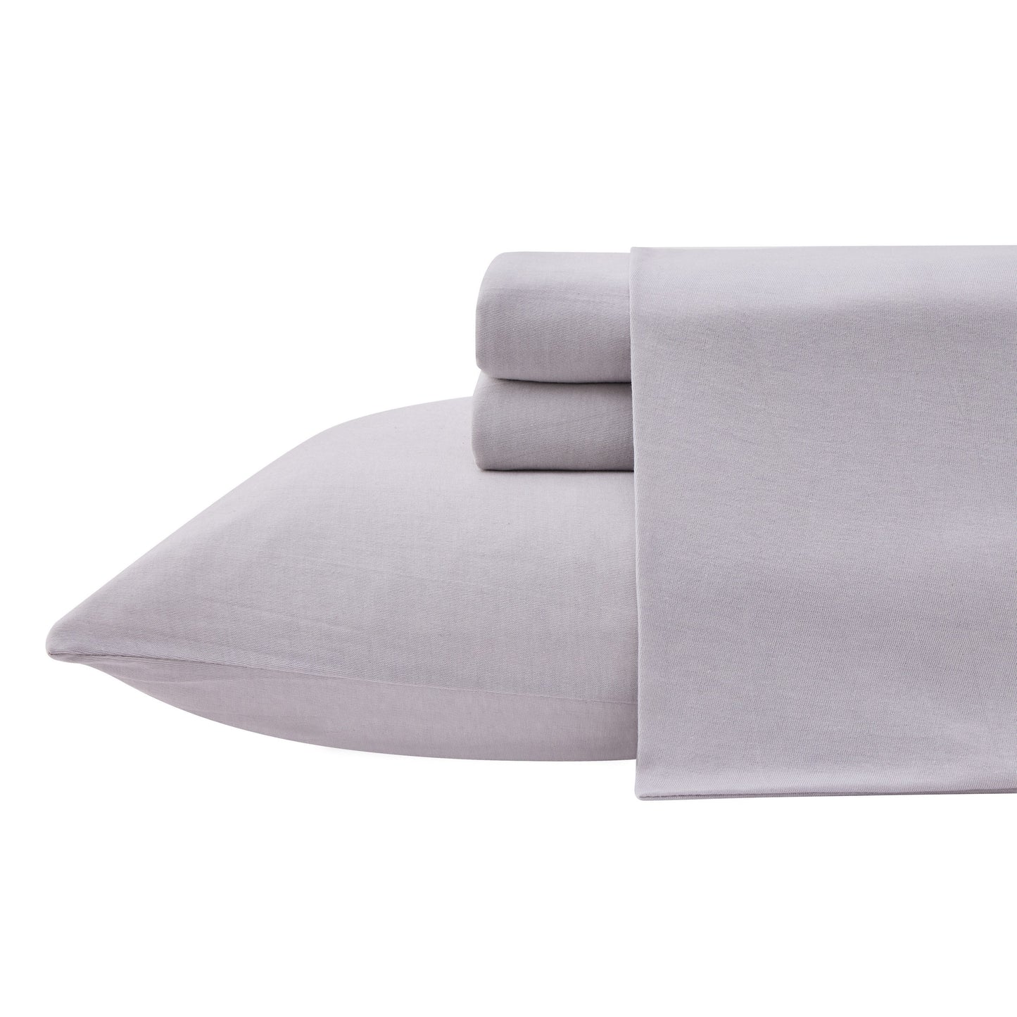 Kathy Ireland 4 Piece Heathered Jersey Knit Cotton Sheet Set