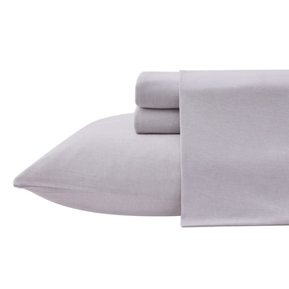 Kathy Ireland 4 Piece Heathered Jersey Knit Cotton Sheet Set