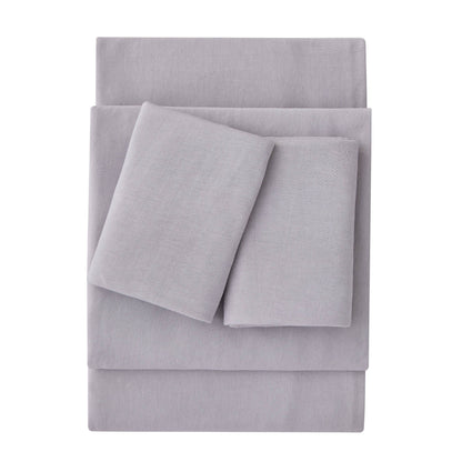 Kathy Ireland 4 Piece Heathered Jersey Knit Cotton Sheet Set