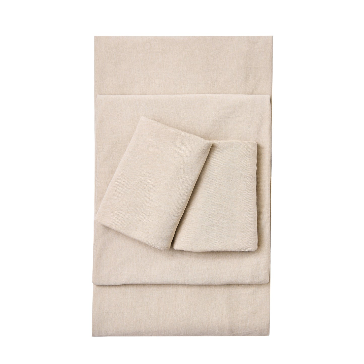 Kathy Ireland 4 Piece Heathered Jersey Knit Cotton Sheet Set