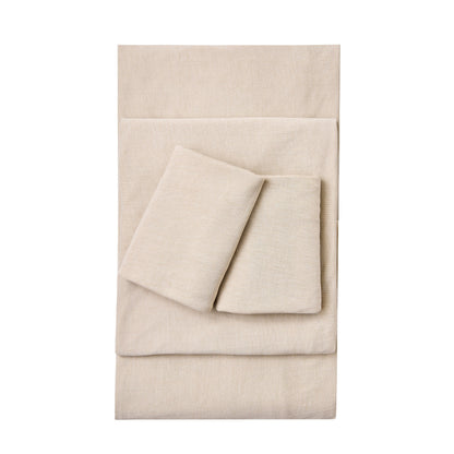 Kathy Ireland 4 Piece Heathered Jersey Knit Cotton Sheet Set