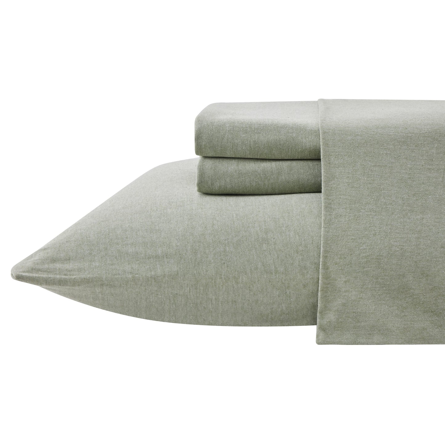 Kathy Ireland 4 Piece Heathered Jersey Knit Cotton Sheet Set
