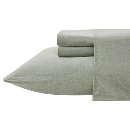 Kathy Ireland 4 Piece Heathered Jersey Knit Cotton Sheet Set