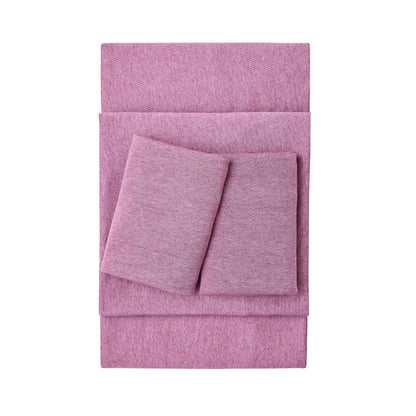 Kathy Ireland 4 Piece Heathered Jersey Knit Cotton Sheet Set
