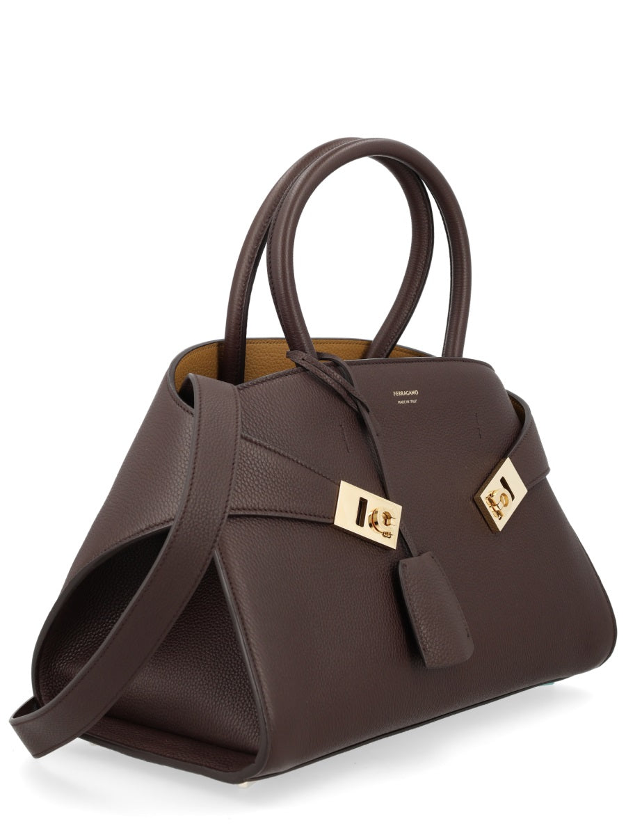 Handbag Hug Dark Brown Calf Leather