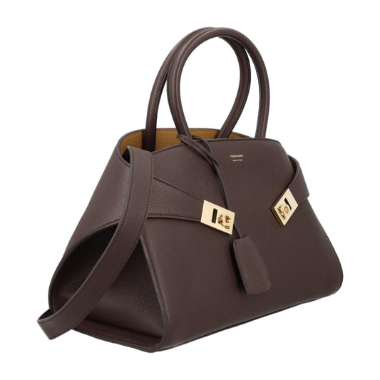 Handbag Hug Dark Brown Calf Leather