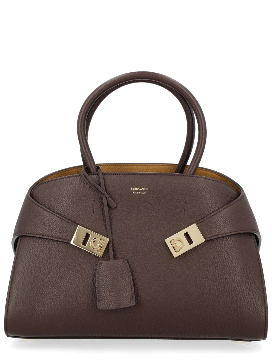 Handbag Hug Dark Brown Calf Leather