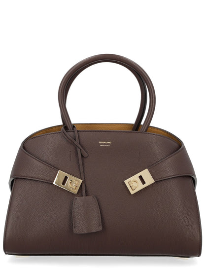 Handbag Hug Dark Brown Calf Leather
