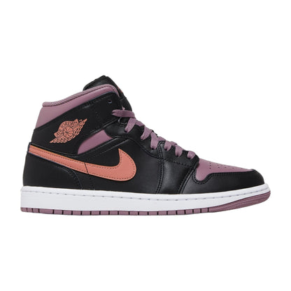 Air Jordan Men's Retro 1 Mid Se 'Black Sky J Mauve' Sneakers