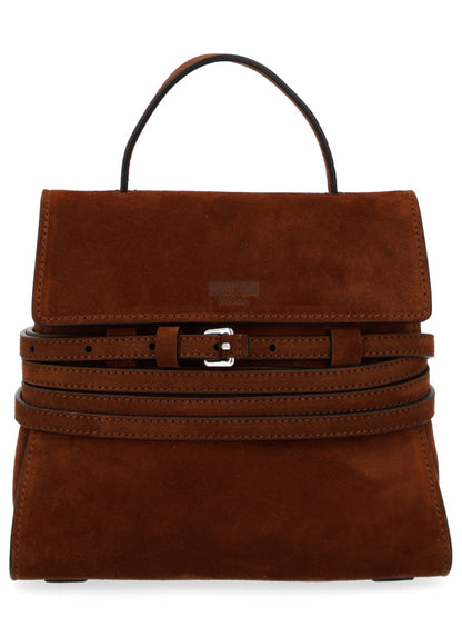 Handbag Tie Me Small Brown Suede