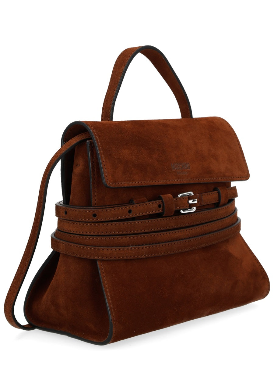 Handbag Tie Me Small Brown Suede