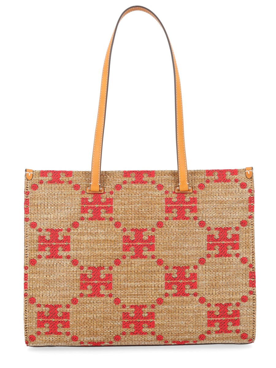 Handbag T Monogram Beige Straw
