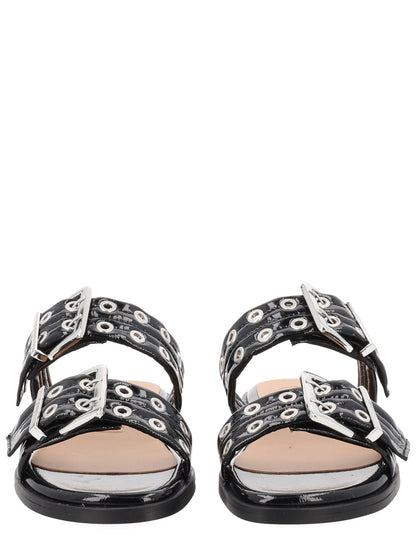 Sandals With Buckle Black