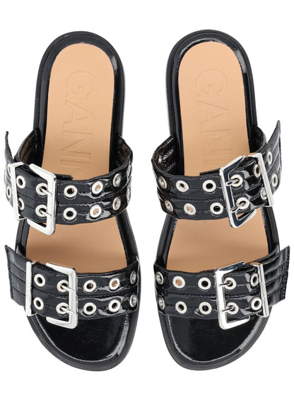 Sandals With Buckle Black