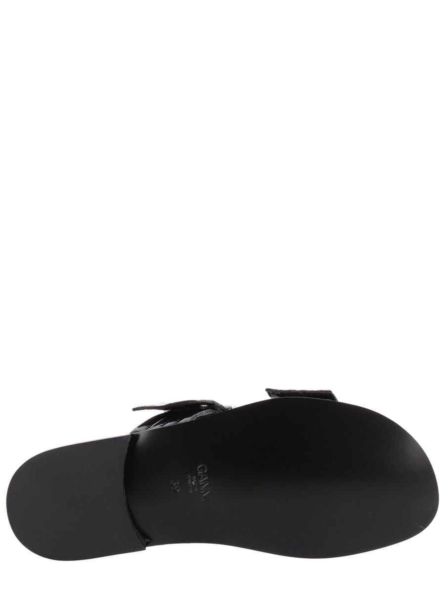 Sandals With Buckle Black