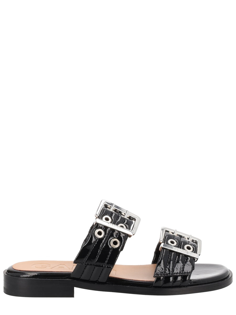 Sandals With Buckle Black