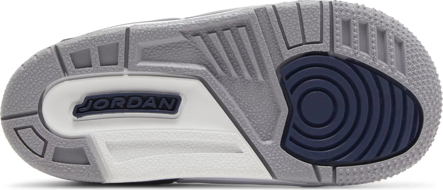 Air Jordan Toddlers Retro 3 'Midnight Navy' Td Sneakers