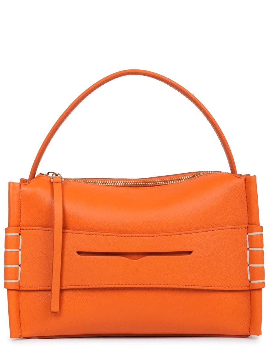 Leather Handbag Loafer Orange