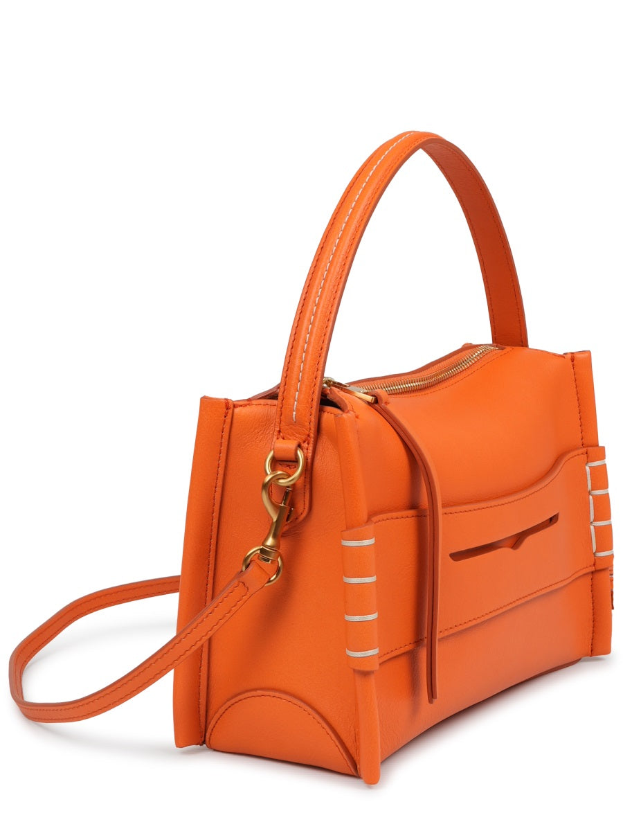 Leather Handbag Loafer Orange