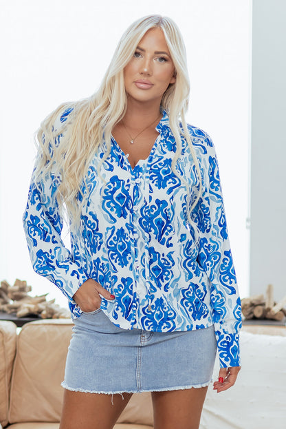Threaded Pear Serena Front Puff Sleeve Shirt