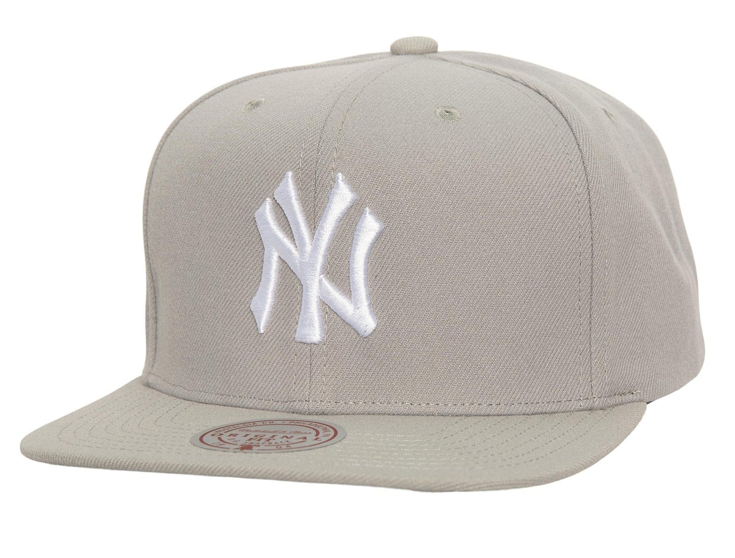 Mitchell & Ness Men's MLB Evergreen Grey White Snapback Yankees Snapback Caps