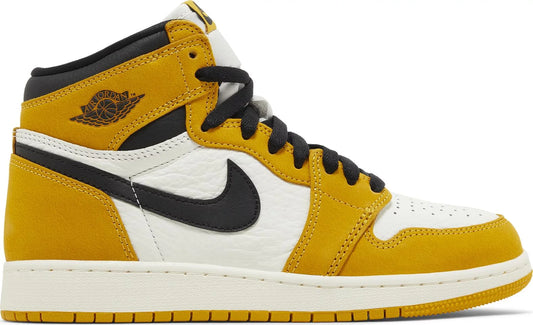 Air Jordan Grade School Retro 1 High Og "Yellow Ochre" Sneakers