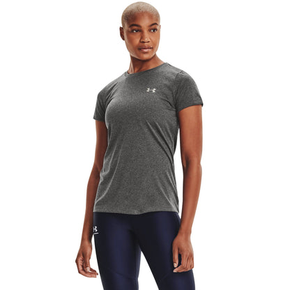 Under Armour Womens UA Crew Neck Performance Tech T-Shirt - Dark Grey Heather