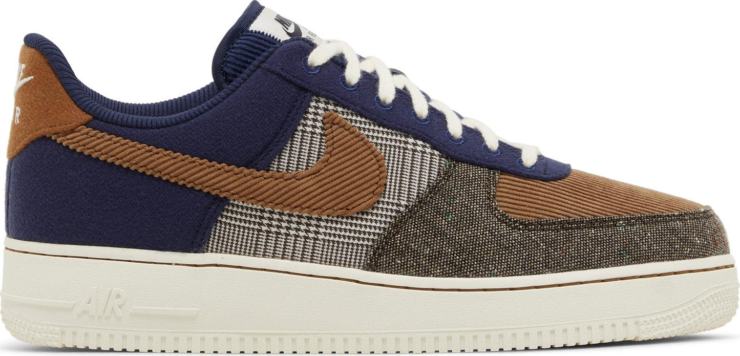Nike Men's Air Force 1 Low '07 Prm 'Tweed Midnight Navy Corduroy' Sneakers