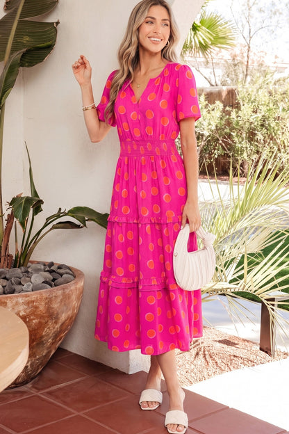 Threaded Pear Myra High Waist Midi Dress