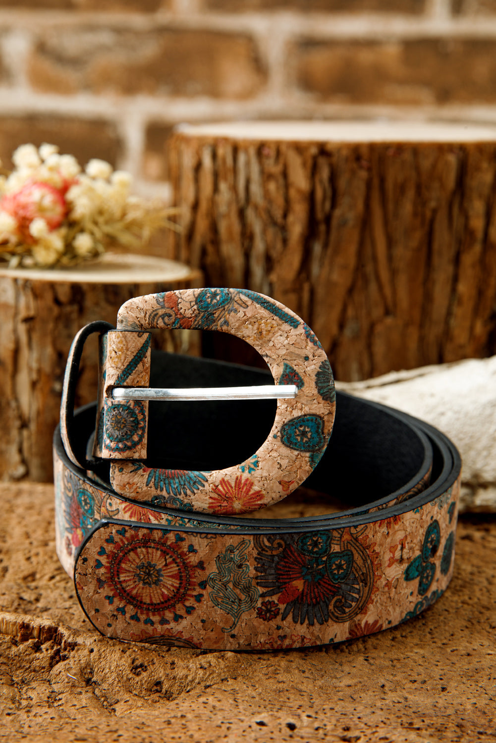 Threaded Pear Vienna Faux Leather Waist Belt