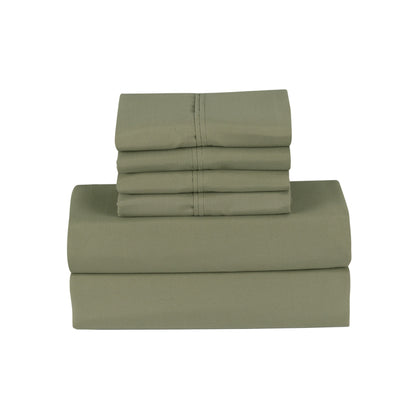 Bamboo 6 Piece 1800 Thread Count Smart Pocket Ultra Soft Luxury Sheet Set
