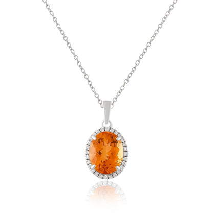Natural Citrine Pendant Necklace