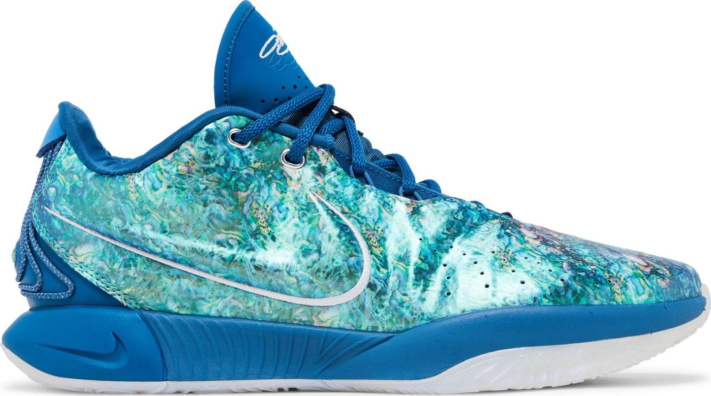 Nike Men's Lebron Xxi "Abalone" - Industrial Blue/Metallic Silver