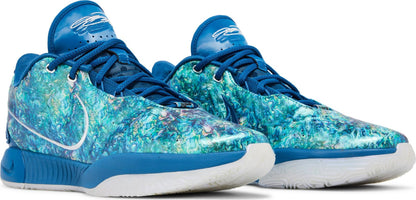 Nike Men's Lebron Xxi "Abalone" - Industrial Blue/Metallic Silver
