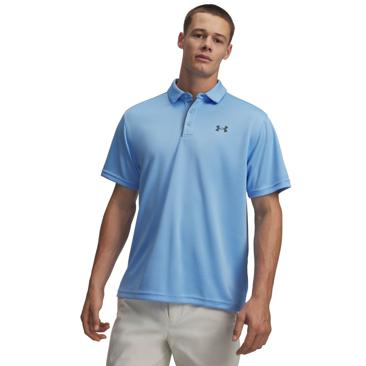 Under Armour Mens UA Tech Polo - Carolina Blue/Pitch Gray Polo