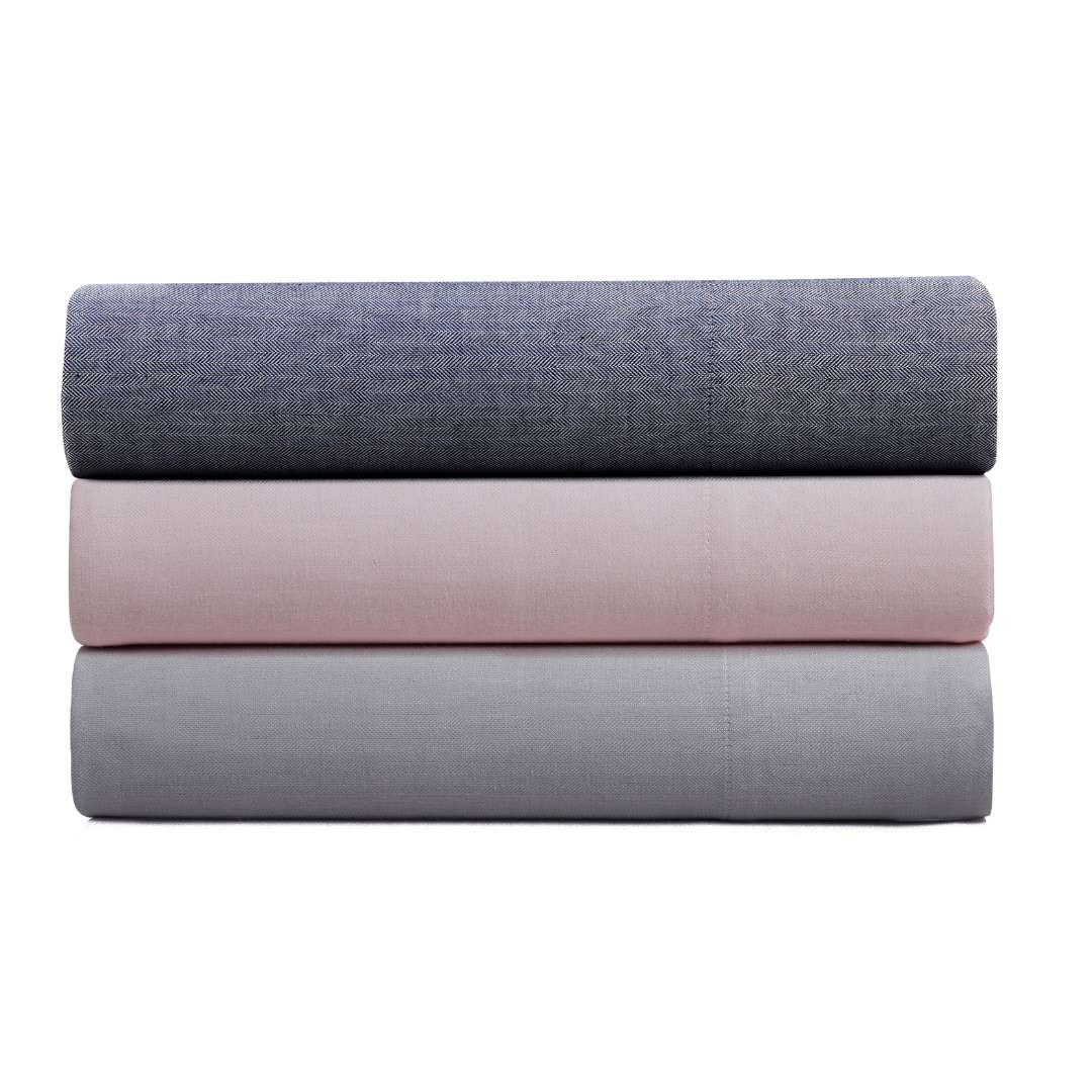 Kathy Ireland Herringbone Twill 4 Piece Cotton Rich Sheet Set by Bed Bath Fashions