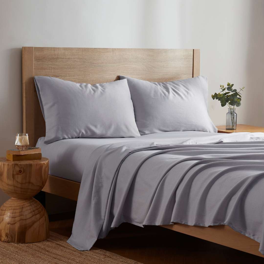 Kathy Ireland Herringbone Twill 4 Piece Cotton Rich Sheet Set by Bed Bath Fashions