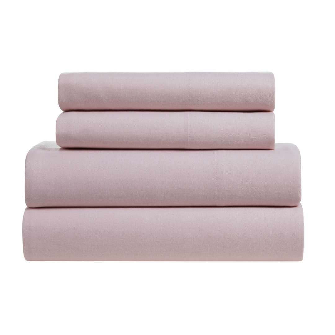 Kathy Ireland Herringbone Twill 4 Piece Cotton Rich Sheet Set by Bed Bath Fashions