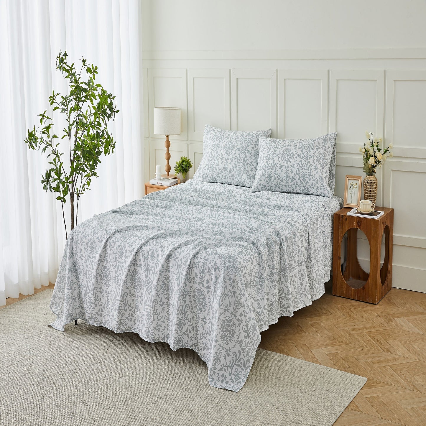 Kathy Ireland Extra Soft Printed 4 Piece Sheet Set