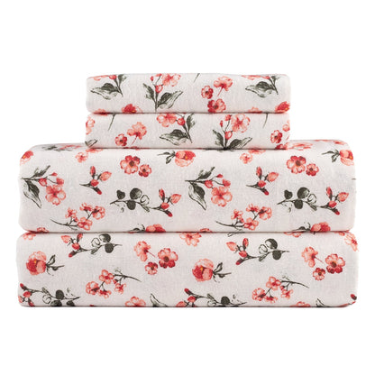 Kathy Ireland 100% Turkish Cotton Flannel Sheet Set