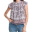 NAVY/MAROON BORDER FLORAL PRIN