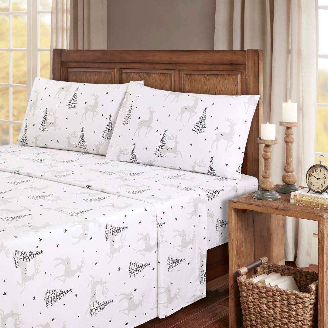 Kathy Ireland 100% Turkish Cotton Flannel Sheet Set