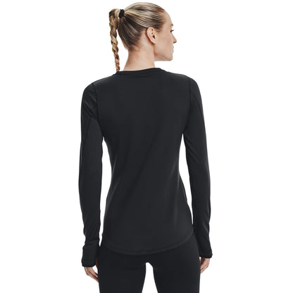 Under Armour Womens UA Coldgear Armour Fitted Crew Top - Black