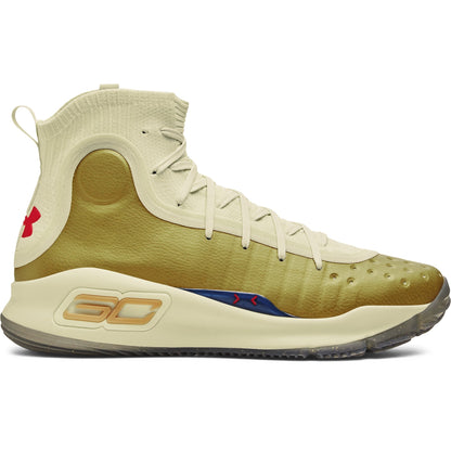 Under Armour Mens Curry 4 Retro - Metallic Gold/White
