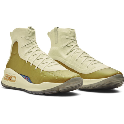 Under Armour Mens Curry 4 Retro - Metallic Gold/White