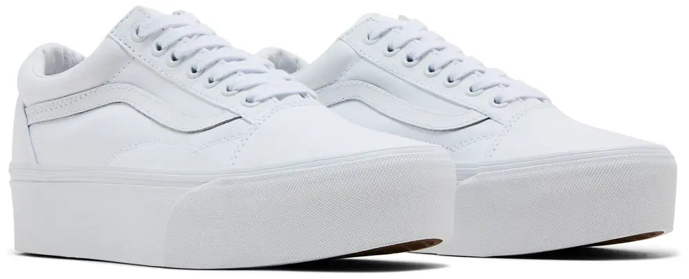[vn0a7q5mw00] Mens Vans Fu Old Skool Stackform 'white' - True White