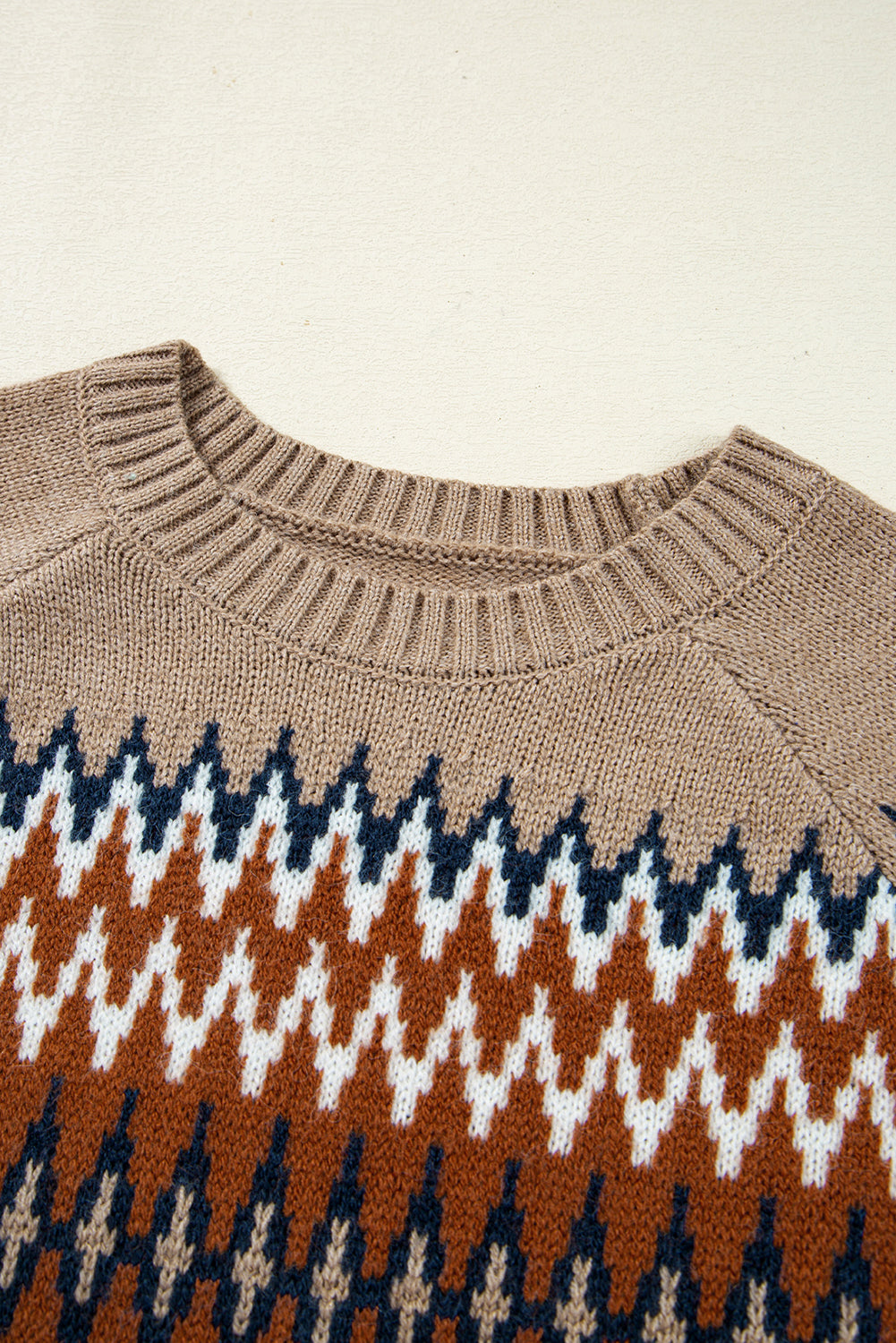 Threaded Pear Eva Aztec Crew Neck Sweater
