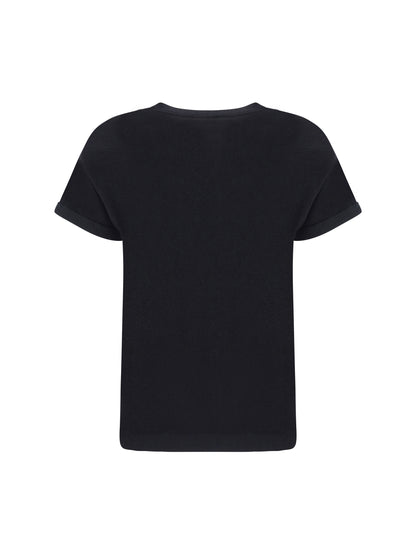 T-Shirt Cashmere Glitter Black