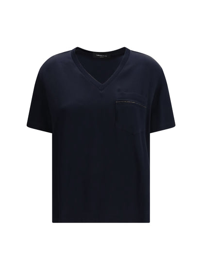 T-Shirt V-Neck Midnight Blue
